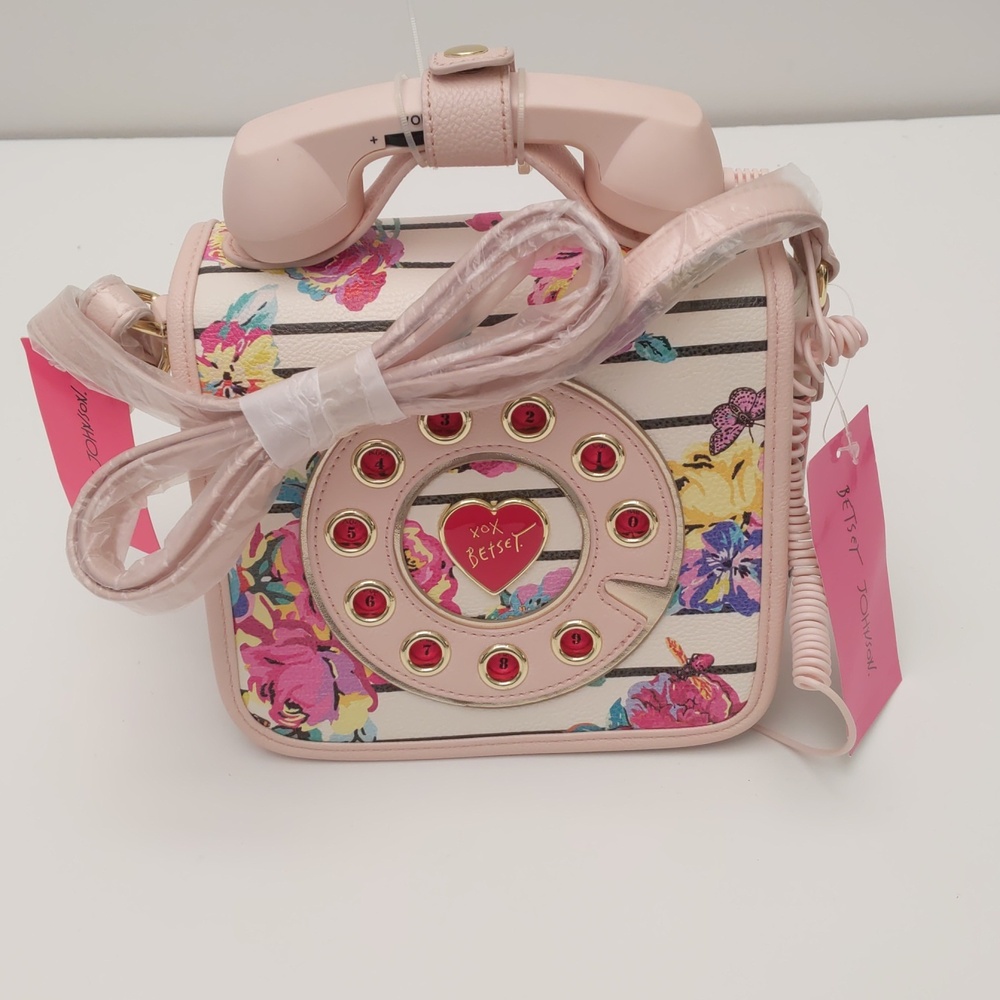 Betsey Johnson Retro Handset Mini Crossbody Bag